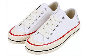 MLB Playball Origin Slip Resistant, Abrasion Resistant, Breathable, Lightweight Low Top Canvas Shoes Unisex White 1 2655349