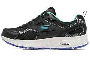Skechers Go Run Consistent Cushioning Wear-Resistant Low-Top Running Shoes Women's Black Green
