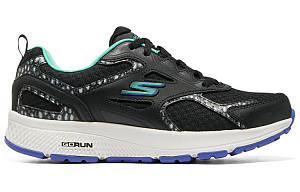 Skechers Go Run Consistent Cushioning Wear-Resistant Low-Top Running Shoes Women's Black Green 1 2655696