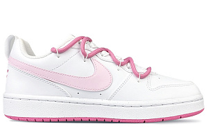 Nike Court Borough Anti-Slip Wear-Resistant Low-Top Skateboard Shoes GS Pink White 1 2655781