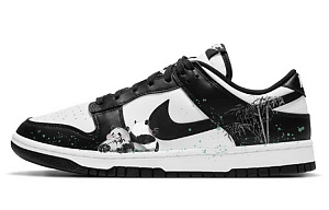 Nike Dunk Anti-Slip Wear-Resistant Low-Top Skateboard Shoes Women's Black White