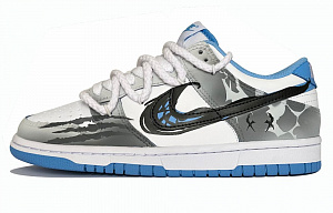 Nike Dunk Venom Cushioning Lightweight Low-Top Skateboard Shoes GS Gray White