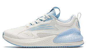 Anta Running Collection Cushioned Slip-Resistant Low-Top Running Shoes Women's White Blue