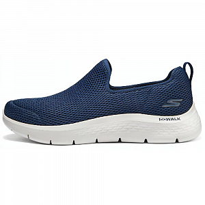Skechers Cushioned Wear-Resistant Breathable Lightweight Low-Top Casual Shoes Men's Blue White