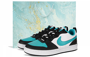 Nike Court Borough Low-Top Skateboard Shoes GS White Green