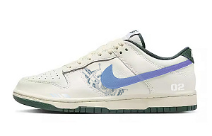 Nike Dunk Anti-Slip Wear-Resistant Low-Top Skateboard Shoes Unisex White Green