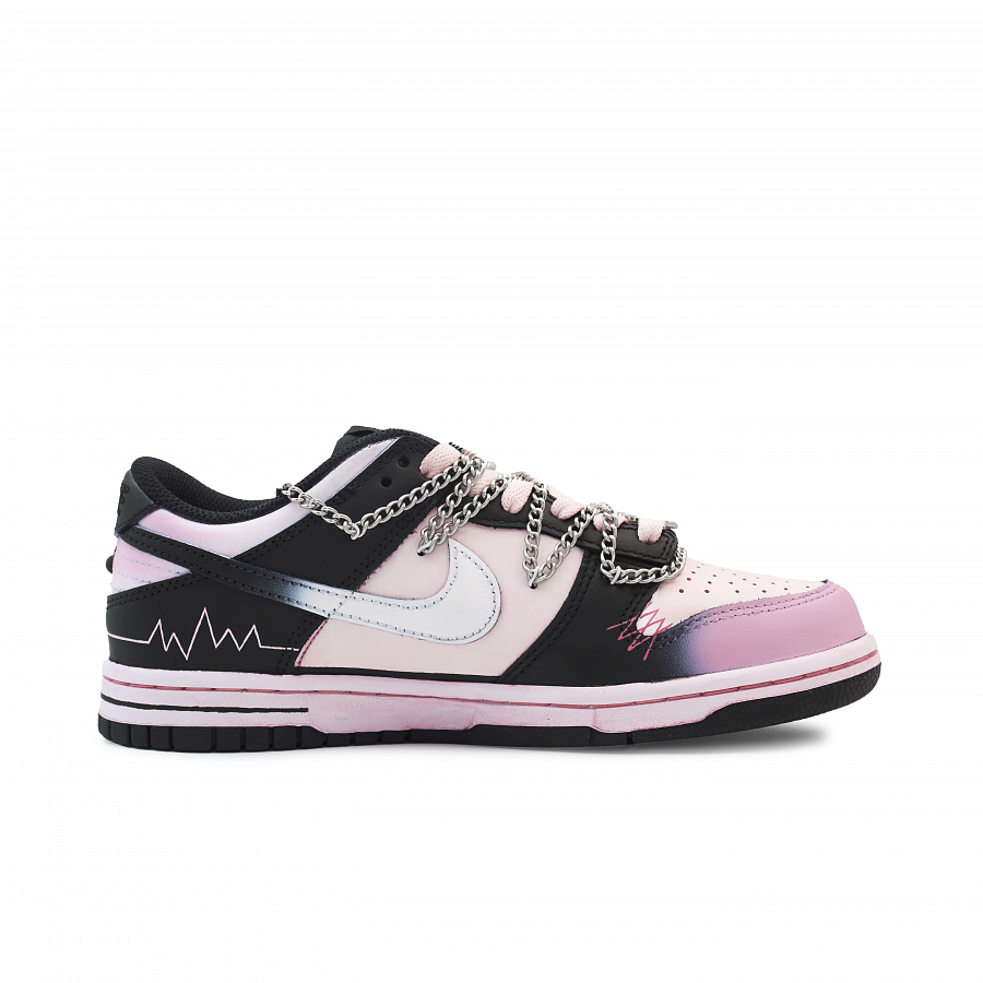 Nike Dunk Skateboard Shoes Women's Low-Top Black White Pink/Silver купить в интернет-магазине Yoocart с быстрой доставкой по России.