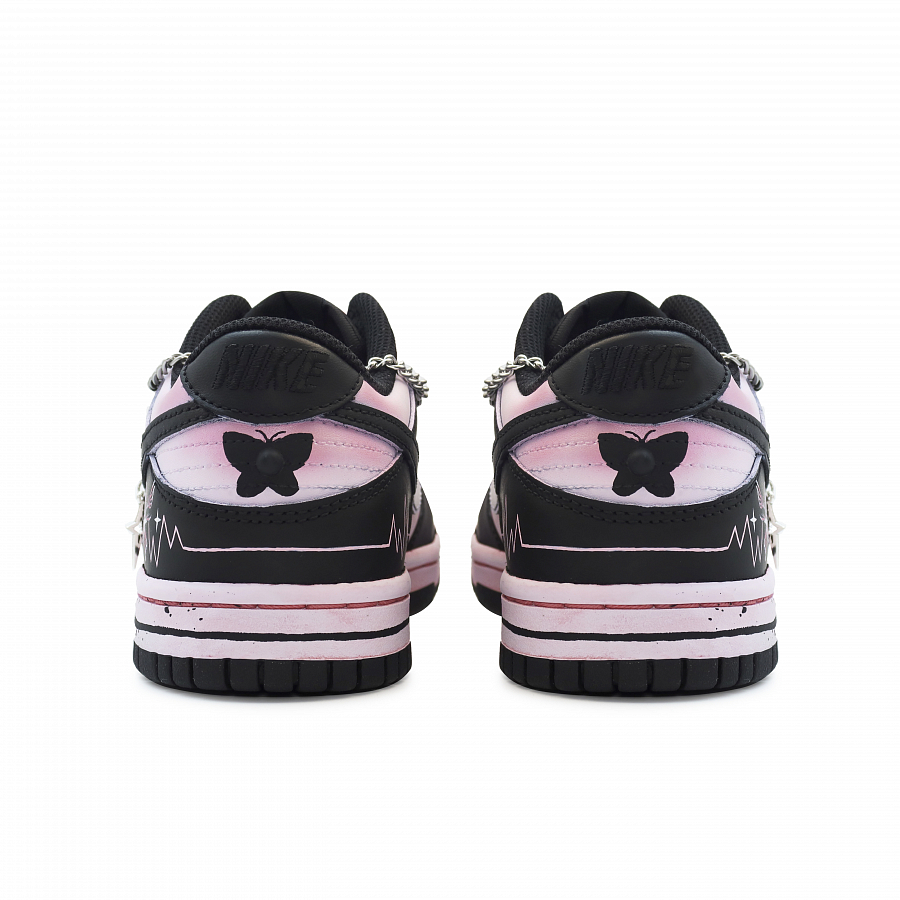 Nike Dunk Skateboard Shoes Women's Low-Top Black White Pink/Silver купить в интернет-магазине Yoocart с быстрой доставкой по России.