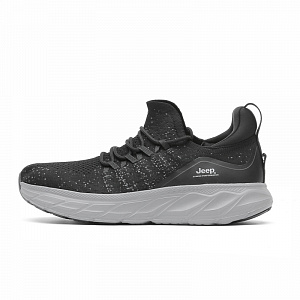Jeep Cushioned Wear-Resistant Breathable Rebound Low-Top Casual Shoes Men's Black