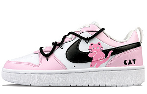Nike Court Borough Anti-Slip Wear-Resistant Low-Top Skateboard Shoes Women's Pink Black White 1 2658099