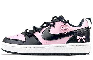 Nike Court Borough Non-slip Lightweight Low-Top Skateboard Shoes Women's Pink Black 1 2658107
