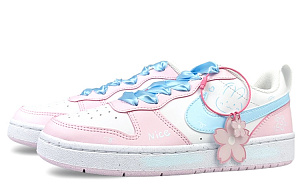 Nike Court Borough Slip-Resistant Cushioning Wear-Resistant Low-Top Skateboard Shoes GS Pink White 3 2658482