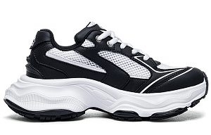 Kappa Back to Back Anti Slip Wear Resistant Low Top Chunky Sneakers Women's White Black 1 2659163