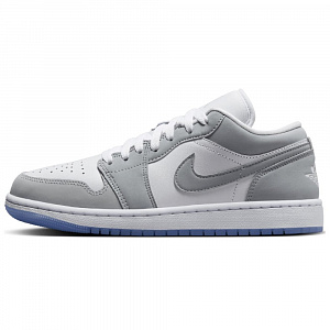 Jordan Air Jordan 1 Anti-Slip Wear-Resistant Low-Top Vintage Basketball Shoes Women's White Gray