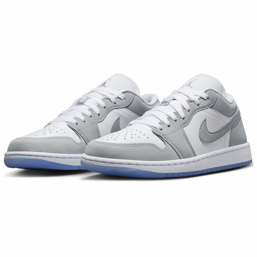 Jordan Air Jordan 1 Slip Resistant Abrasion Resistant Low top Vintage Basketball Shoes Unisex White Gray купить в интернет-магазине Yoocart с быстрой доставкой по России.