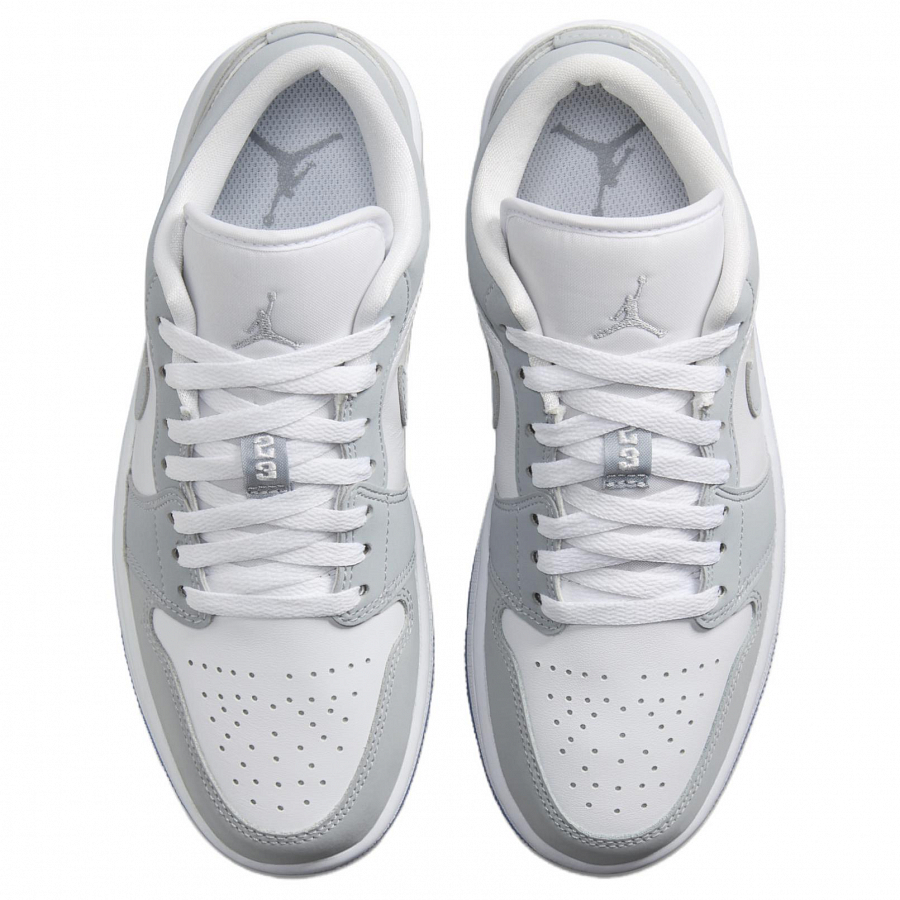 Jordan Air Jordan 1 Slip Resistant Abrasion Resistant Low top Vintage Basketball Shoes Unisex White Gray купить в интернет-магазине Yoocart с быстрой доставкой по России.