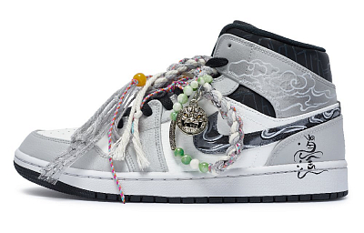 Jordan Air Jordan 1 Vintage Basketball Shoes Men Mid Top White