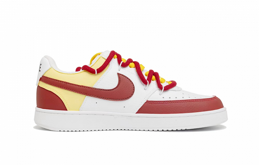 Nike Court Vision 1 Slip-Resistant Cushioning Low-Top Skateboard Shoes Men's Red Yellow купить в интернет-магазине Yoocart с быстрой доставкой по России.