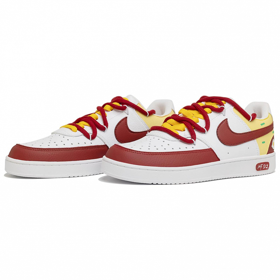 Nike Court Vision 1 Slip-Resistant Cushioning Low-Top Skateboard Shoes Men's Red Yellow купить в интернет-магазине Yoocart с быстрой доставкой по России.
