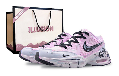 Nike Air Max Fusion Cushioning Support Lightweight Low-Top Casual Running Shoes Women's Pink Purple