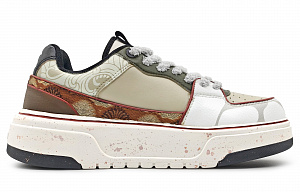 MLB Chunky Liner Low-Top Skateboard Shoes Unisex Brown Green 1 2660079