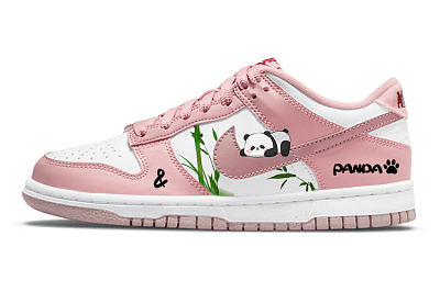 Nike Dunk Skateboard Shoes Women's Low-Top Pink/White