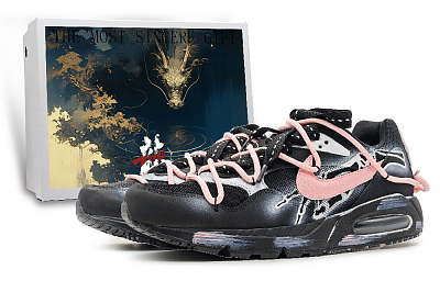 Nike Air Max Correlate Low-Top Casual Shoes Unisex Black Pink