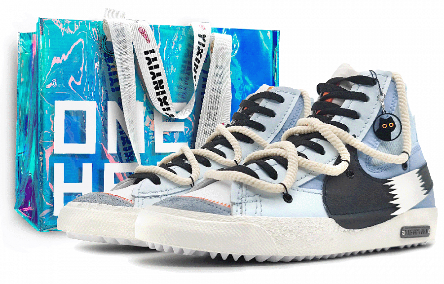 Nike Blazer 77 Jumbo High-Top Skateboard Shoes Unisex White Blue Black купить в интернет-магазине Yoocart с быстрой доставкой по России.