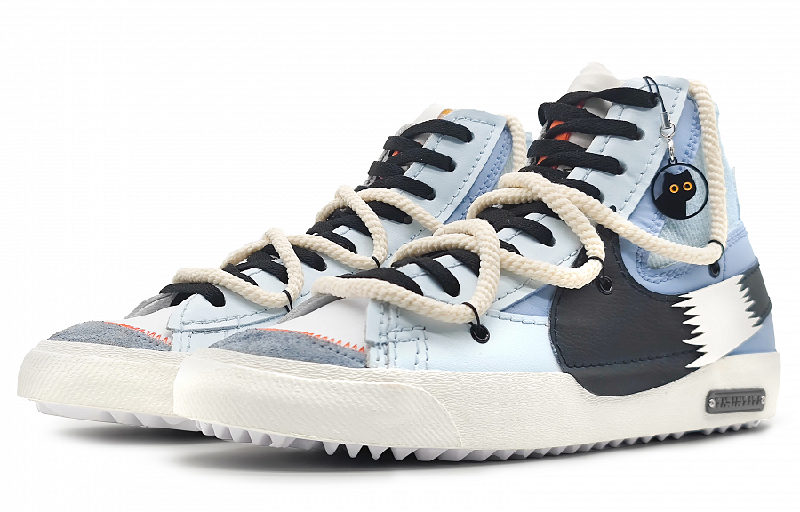 Nike Blazer 77 Jumbo High-Top Skateboard Shoes Unisex White Blue Black купить в интернет-магазине Yoocart с быстрой доставкой по России.