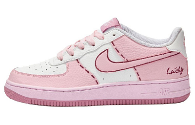 Nike Air Force 1 Running Sweetheart SAML Anti-Slip Wear-Resistant Low-Top Skateboard Shoes GS Pink White