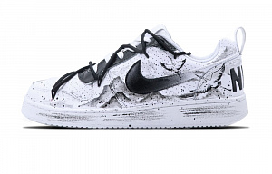 Nike Court Borough Slip Resistant Cushioning Abrasion Resistant Low Top Skateboard Shoes Men's Black White