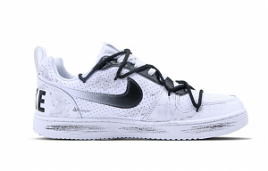 Nike Court Borough Slip Resistant Cushioning Abrasion Resistant Low Top Skateboard Shoes Men's Black White 1 2661836