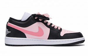 Jordan Air Jordan 1 Chestnut Slip-Resistant Coverage Low-Top Vintage Basketball Shoes Women's Black Pink 1 2661960