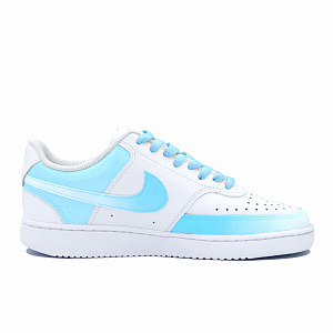 Nike Court Vision 1 Durable Lightweight And Breathable Low-Top Skateboard Shoes Women's Blue 1 2661992