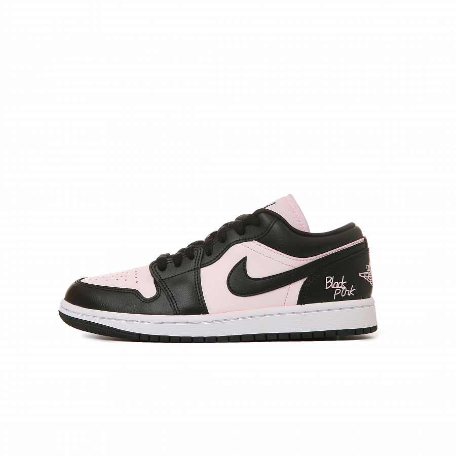 Jordan Air Jordan 1 Slip Resistant, Abrasion Resistant, Lightweight Low Top Vintage Basketball Shoes Women's Pink Black купить в интернет-магазине Yoocart с быстрой доставкой по России.