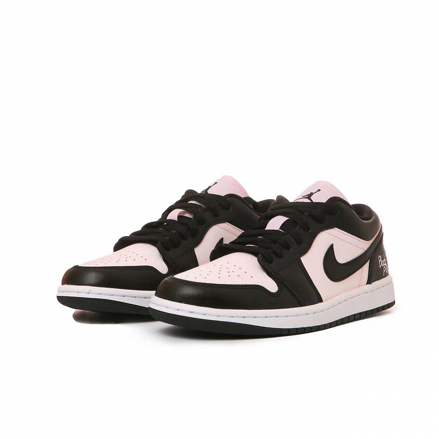 Jordan Air Jordan 1 Slip Resistant, Abrasion Resistant, Lightweight Low Top Vintage Basketball Shoes Women's Pink Black купить в интернет-магазине Yoocart с быстрой доставкой по России.