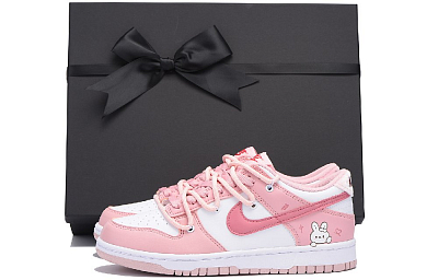 Nike Dunk Chestnut Slip-Resistant Coverage Low-Top Skateboard Shoes Women's Pink