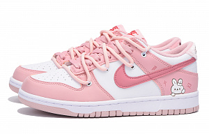 Nike Dunk Chestnut Slip-Resistant Coverage Low-Top Skateboard Shoes Women's Pink 3 2662147