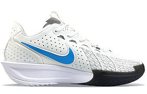 Nike Air Zoom G.T. Cut 3 Abrasion Resistant Low Top Basketball Shoes Men's Black White 1 2662180
