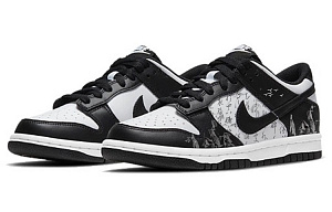 Nike Dunk Anti-Slip Wear-Resistant Low-Top Skateboard Shoes Men's Black White 2 2662352