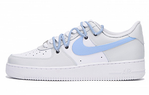 Nike Air Force 1 Chestnut Slip-Resistant Coverage Low-Top Skateboard Shoes Men's Gray Blue 1 2662516