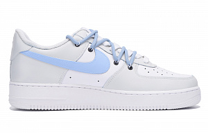 Nike Air Force 1 Chestnut Slip-Resistant Coverage Low-Top Skateboard Shoes Men's Gray Blue 2 2662517