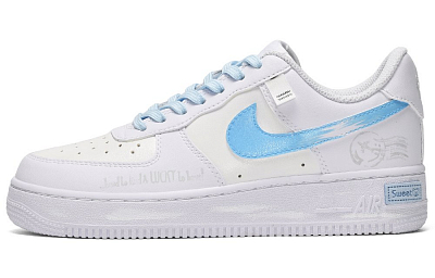 Nike Air Force 1 Low CUS ID Minimalist Low-Top Skateboard Shoes Men's Blue White