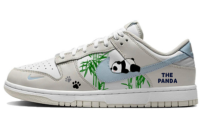 Nike Dunk Low Panda Paw Tarepanda Cat Slip-Resistant Cushioning Wear-Resistant Low-Top Skateboard Shoes Women's Ecru