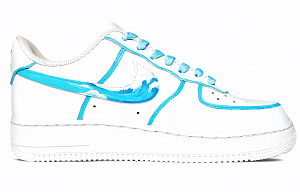 Nike Air Force 1 Low-Top Skateboard Shoes Men's Blue White 1 2662654