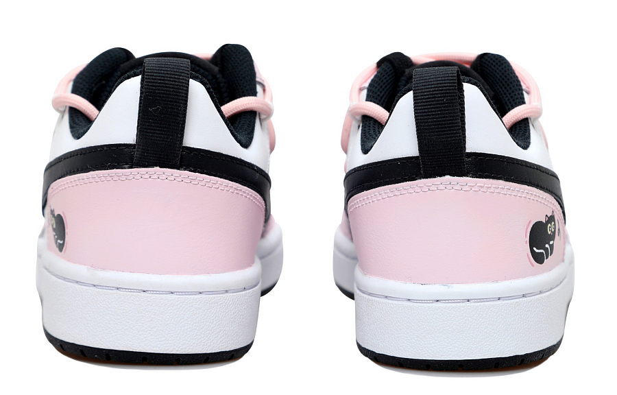 Nike Court Borough Black Pink Cat Abrasion Resistant Low Top Skateboard Shoes Women's Pink White Black купить в интернет-магазине Yoocart с быстрой доставкой по России.