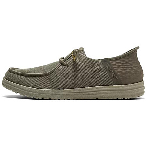 Skechers MENS USA Street Wear Low Top Canvas Shoes Men's Khaki