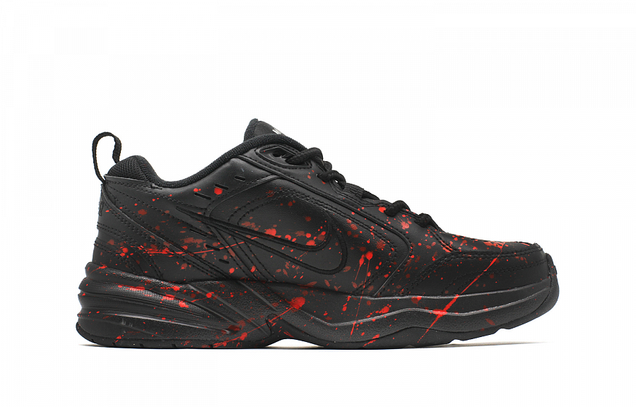 Nike Air Monarch 4 Anti Slip And Wear Resistant Height Increasing Low Top Chunky Sneakers Unisex Black Red купить в интернет-магазине Yoocart с быстрой доставкой по России.