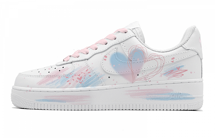 Nike Air Force 1 Low Anti-Slip Wear-Resistant Low-Top Skateboard Shoes Men's White Blue купить в интернет-магазине Yoocart с быстрой доставкой по России.