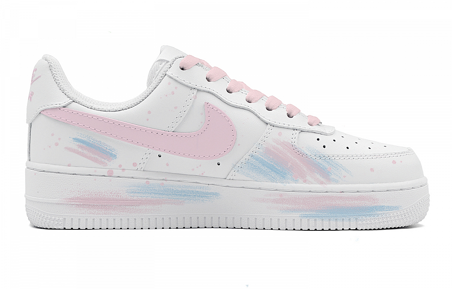 Nike Air Force 1 Low Anti-Slip Wear-Resistant Low-Top Skateboard Shoes Men's White Blue купить в интернет-магазине Yoocart с быстрой доставкой по России.